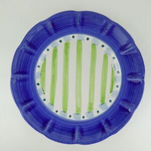 Vietri Solimene Italian Pottery Striped Plate